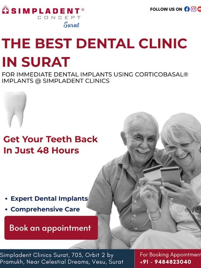 Get Your Smile Back in Just 2 Days at Simpladent Surat – Fast & Permanent Dental Implants